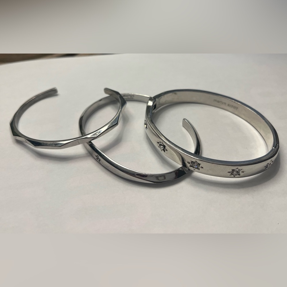 Marlyn Schiff Silver Stacking  Bracelets Set